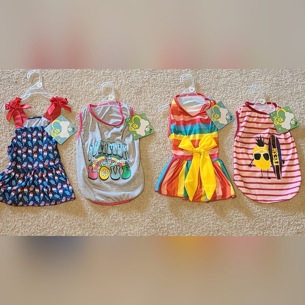 4/$24 DOG SUMMER SMALL/MEDIUM CLOTHES